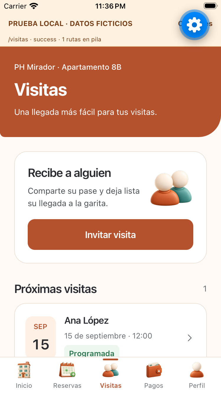 Invitar una visita · ediwey